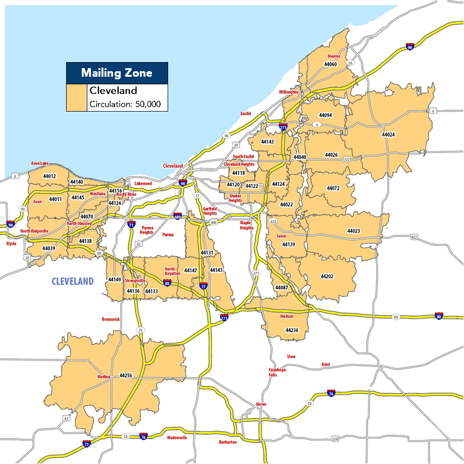 2026 Cleveland Mailing Map